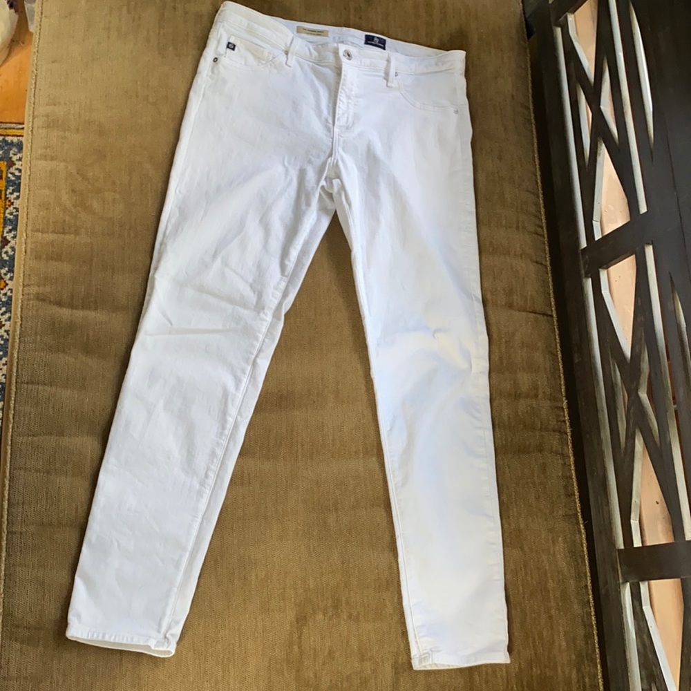 Adriano Goldschmied white skinny ankle jeans